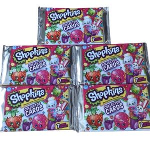 New Shopkins Collectors Cards Lot Of 5 Packs